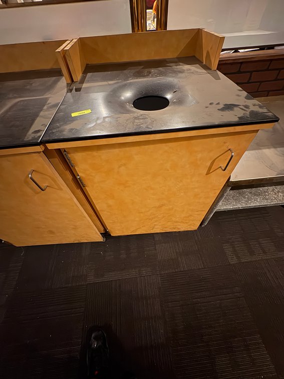 EL- Wheeled Wood Trash Cabinets