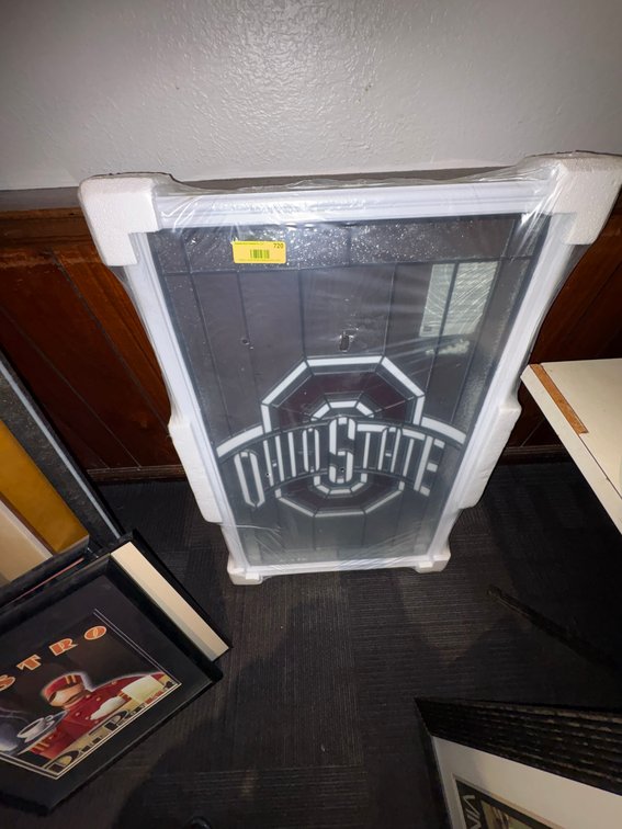 EL- Ohio State Leaded Glass Window
