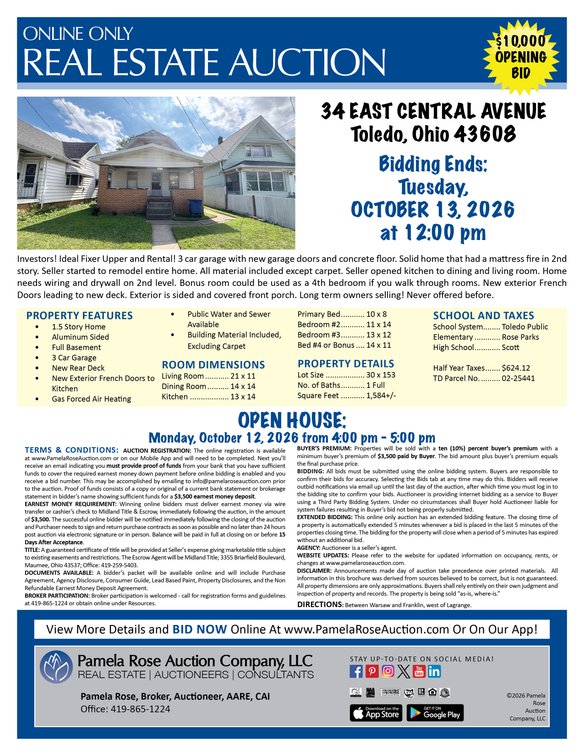 Image for 34 East Central Avenue, Toledo, Ohio 43608