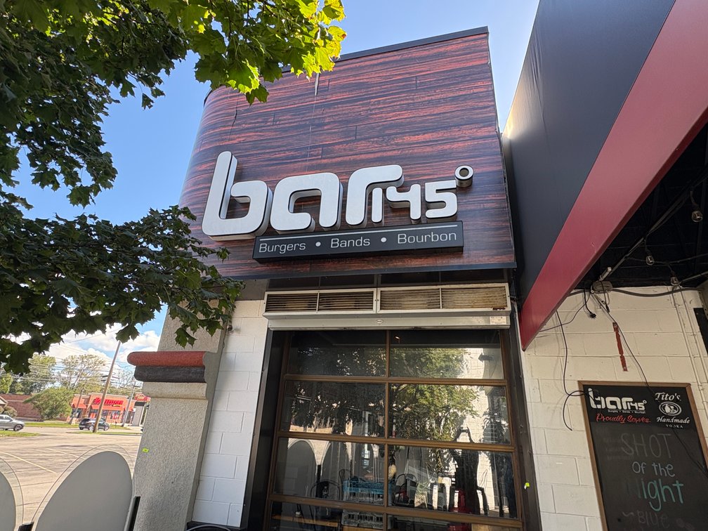 Bar145- Bar 145 Sign Storefront Sign Outdoor Bar Area