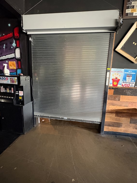 Bar145- Roll Down Steel Door/Fire Suppressor