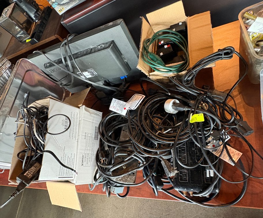 Bar145- Computer Monitor, Cables, and More