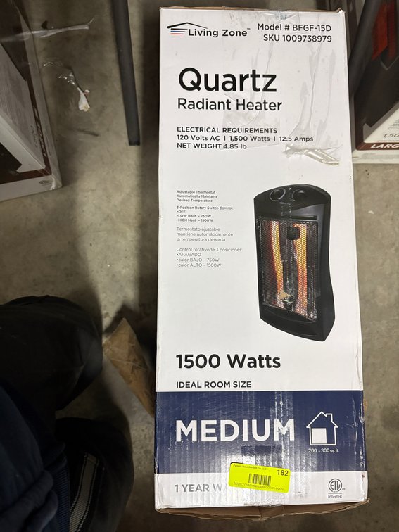 Living Zone Quartz Radiant Heater