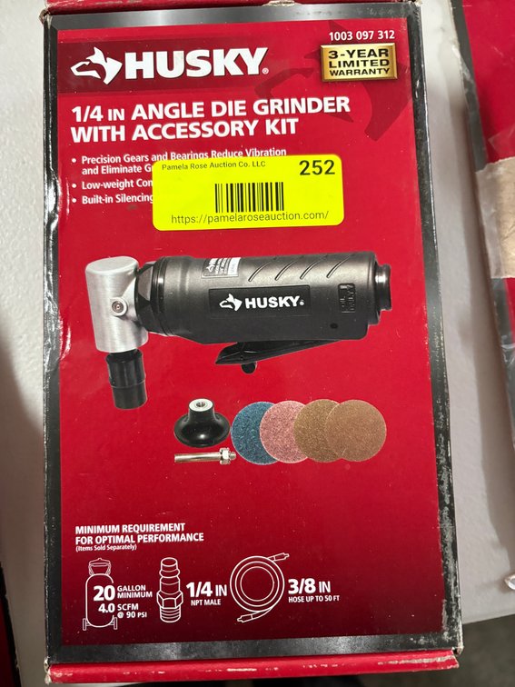 Husky 1/4 In Angle Die Grinder Kit