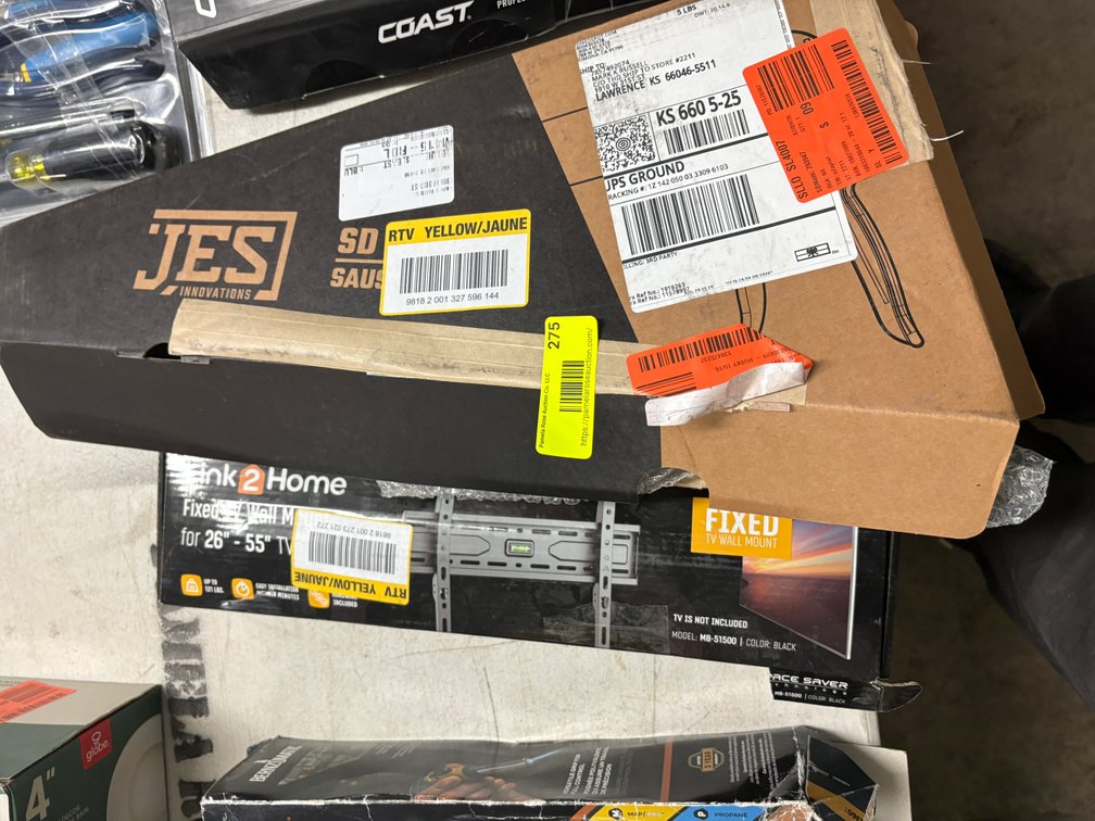 JES Innovations Sausage Gun and Fixed TV Wall Mount