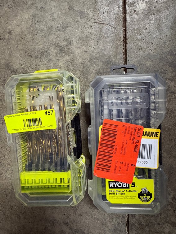 (2) Ryobi Drill Bit Sets