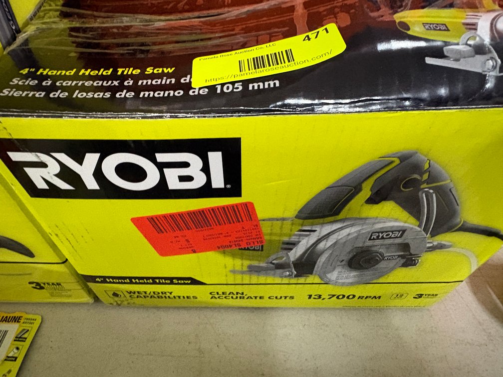 Ryobi 4" Hand Held Tile Saw