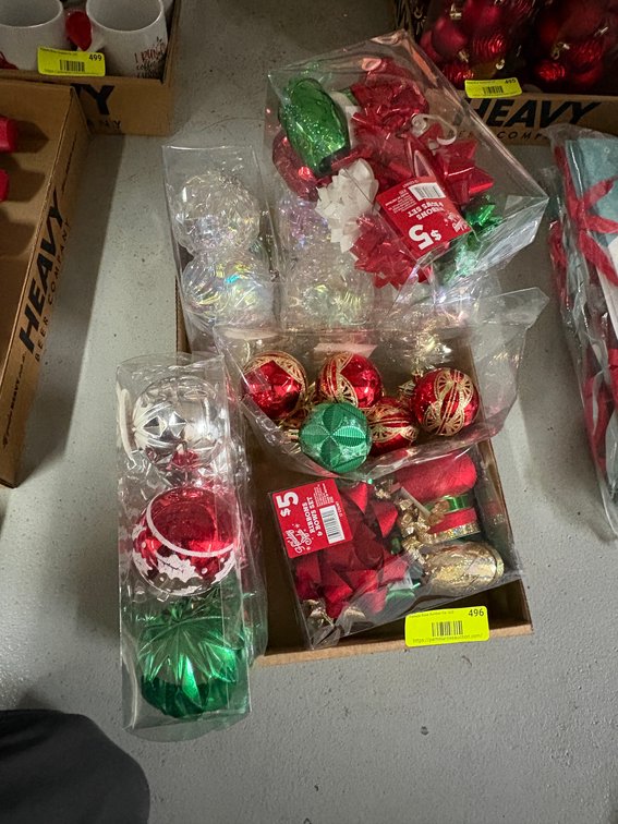 Holiday Ornaments and Bows