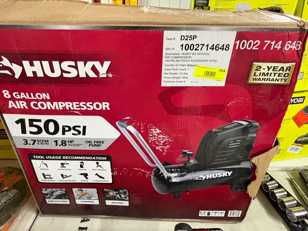 Husky 8 Gallon Air Compressor