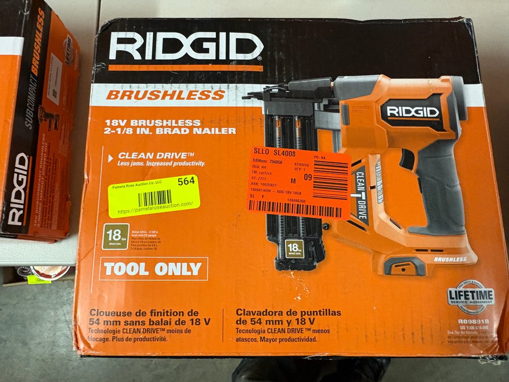 RIDGID 18V Brushless Brad Nailer
