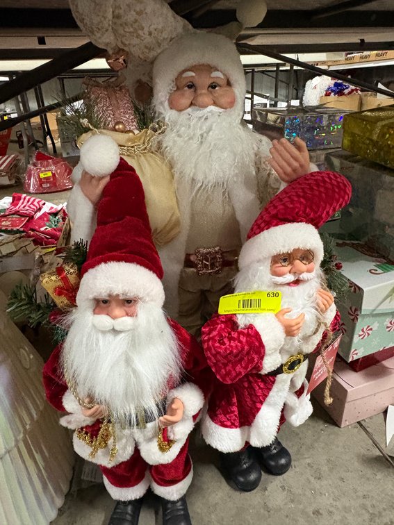 (3) Santa Claus Figures