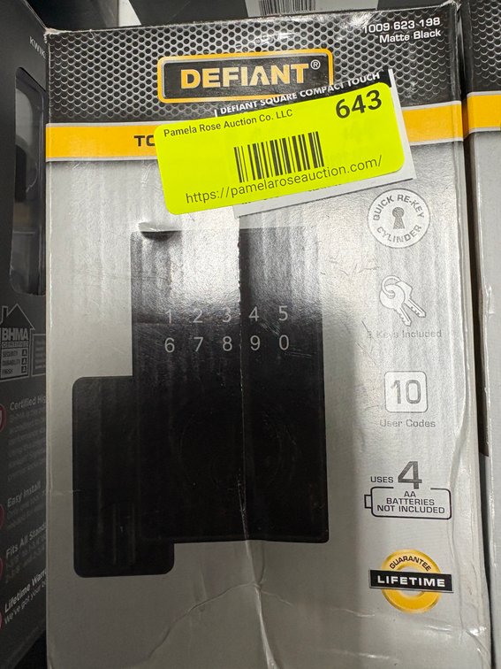 Defiant Square Compact Touch Lock