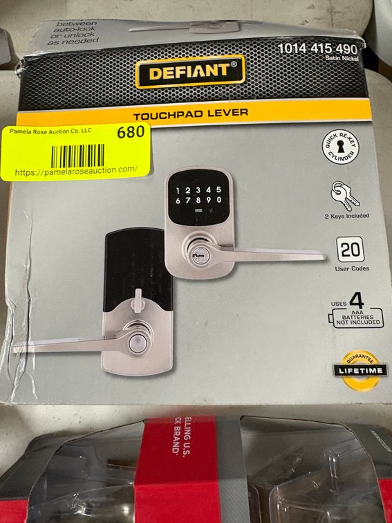 Defiant Touchpad Lever Door Lock