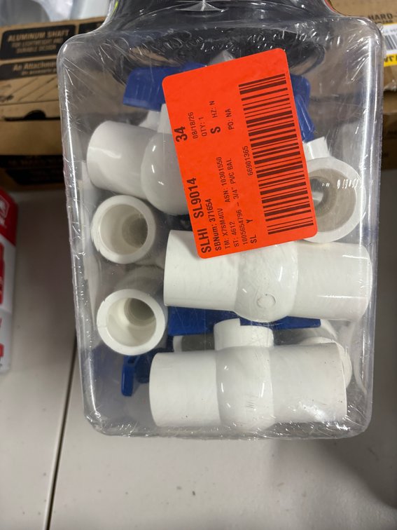 3/4" PVC Ball Valves