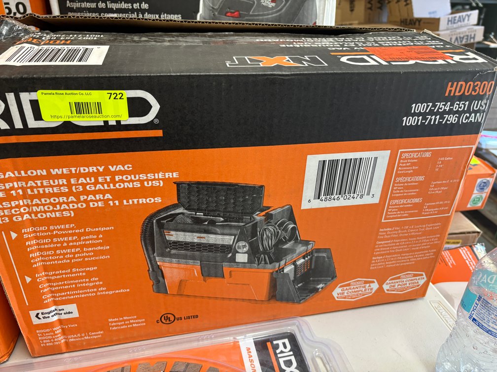 RIDGID 3-Gallon Wet/Dry Vacuum