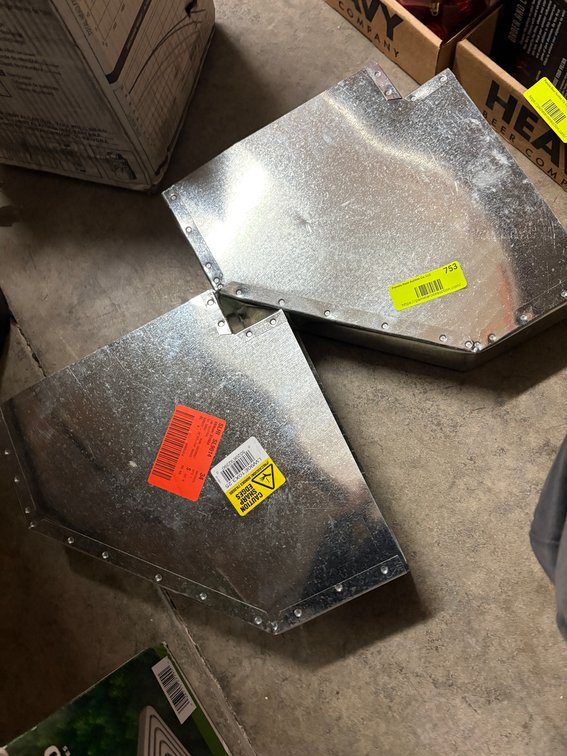 (2) Galvanized Duct Fittings