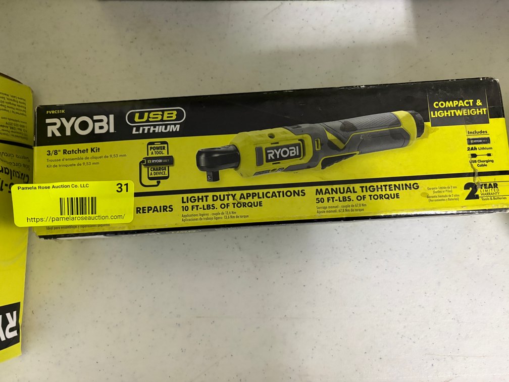 Ryobi USB Lithium 3/8" Ratchet Kit