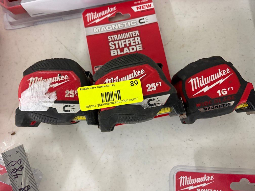 (3) Milwaukee Tape Measures