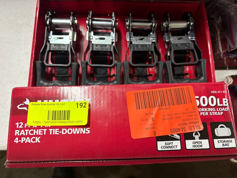 (4) Husky Ratchet Tie-Downs
