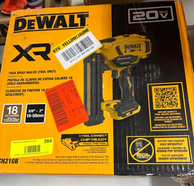 DeWalt 20V XR 18-Gauge Brad Nailer