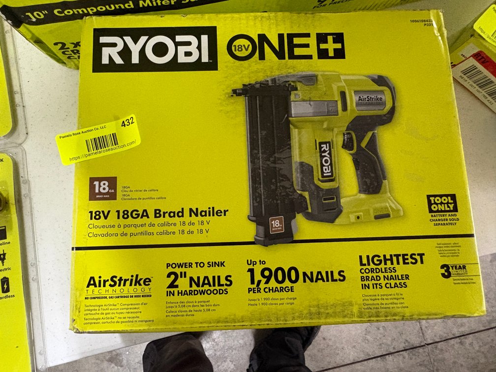 Ryobi ONE+ 18V 18GA Brad Nailer