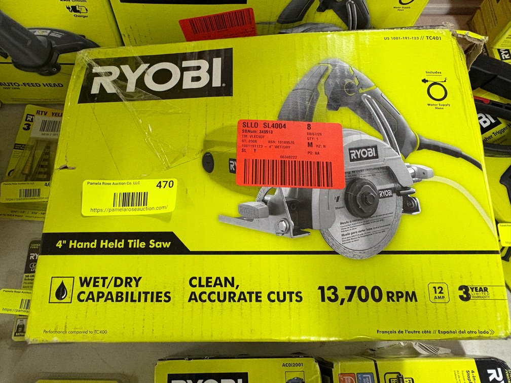Ryobi 4" Hand Held Tile Saw