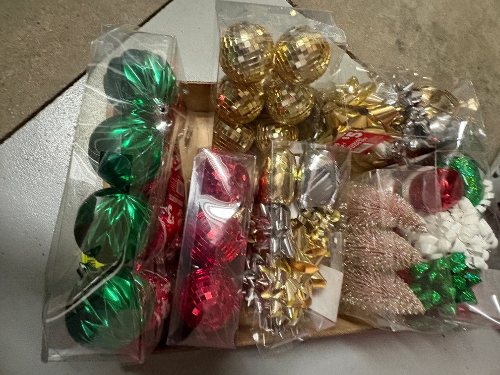 Holiday Ornaments and Gift Bows