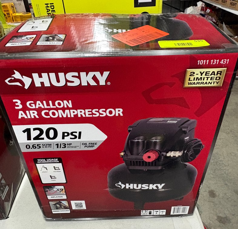 Husky 3 Gallon Air Compressor