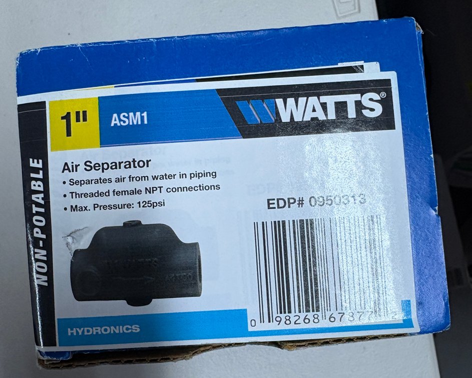 Watts 1 in Air Separator