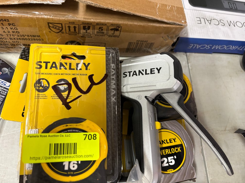 Stanley Staple Gun and Tape Measures