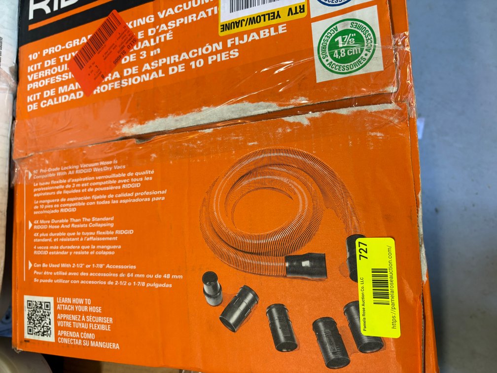 RIDGID 10' Locking Vacuum Hose Kit