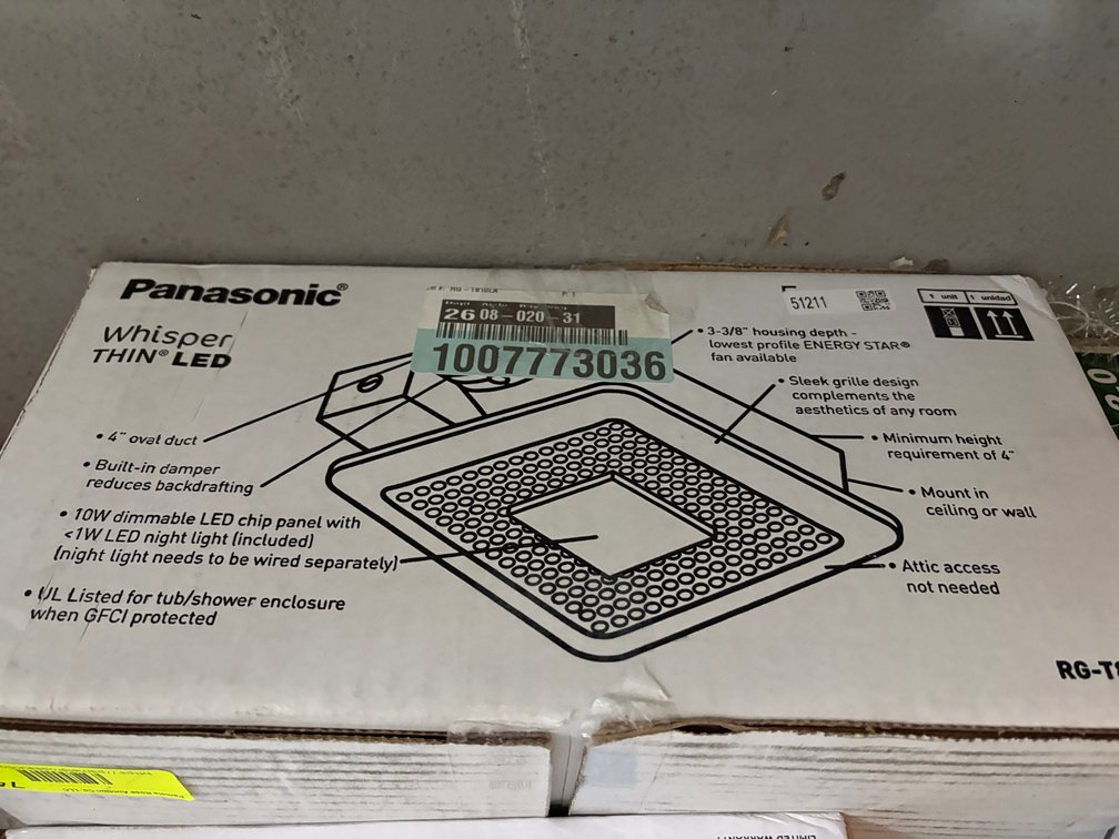 Panasonic Whisper THIN LED Fan