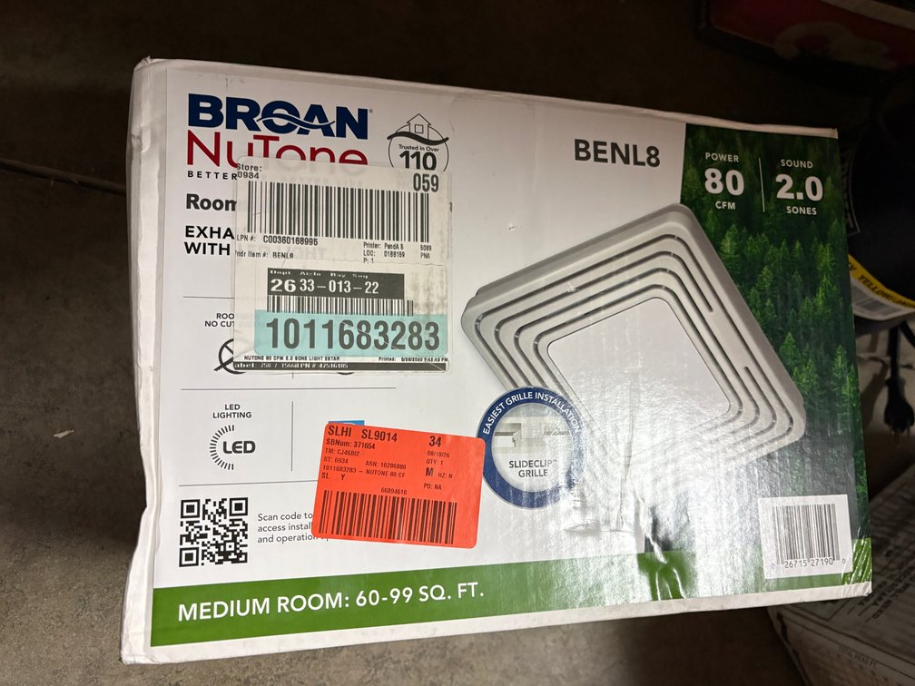 Broan-NuTone Exhaust Fan with Light