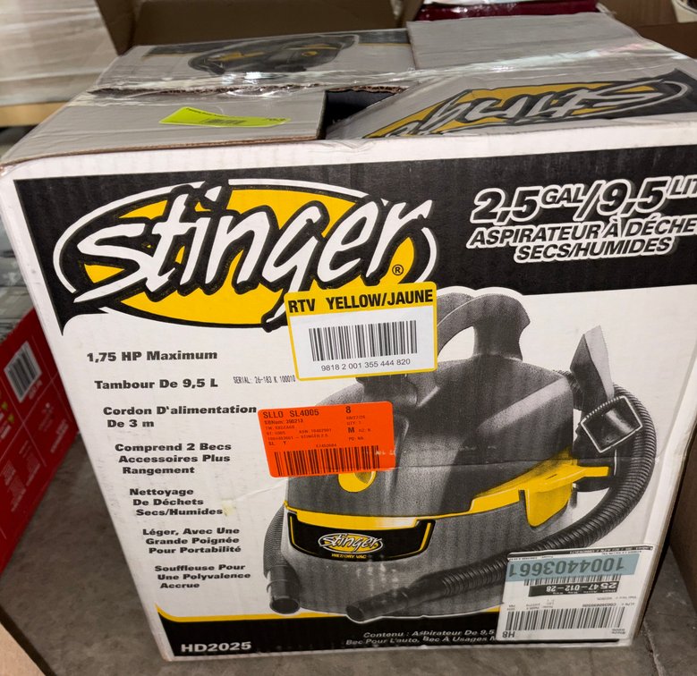 Stinger 2.5 Gal Wet/Dry Vacuum