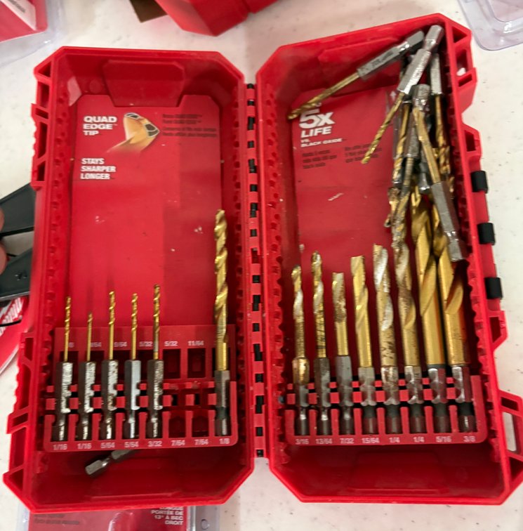 Hex Shank Drill Bits with Case