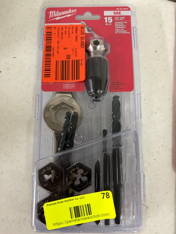 Milwaukee 15-Piece SAE Tap and Die Set
