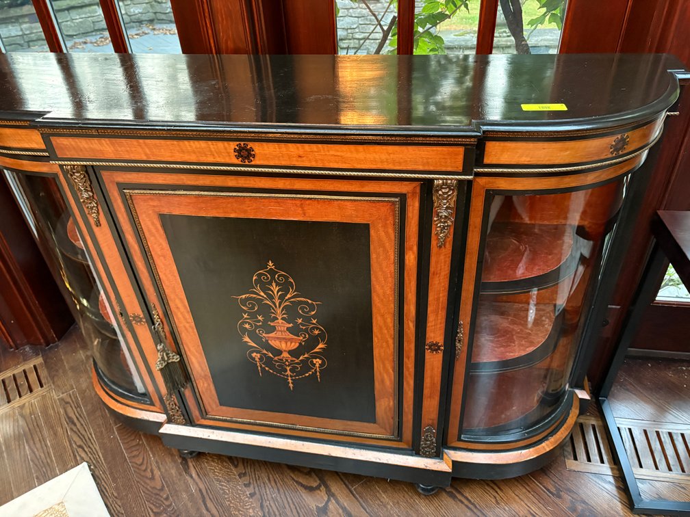 Zone 1-A- Ebonized Inlaid Credenza