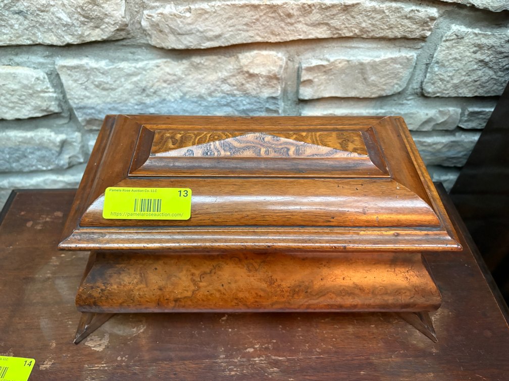 Zone 1-A- Burl Wood Tea Caddy