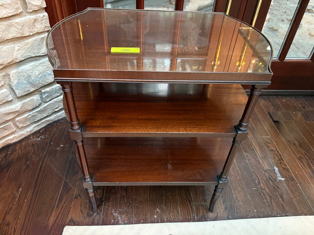 Zone 1-A- Three-Tier Wooden Side Table