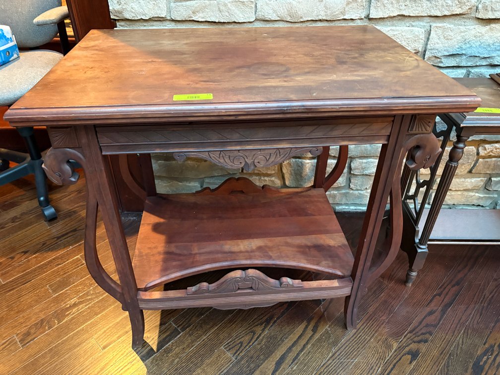 Zone 1-A- Carved Wood Parlor Table