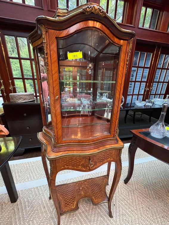 Zone 1-A- Louis XV Style Marquetry Vitrine