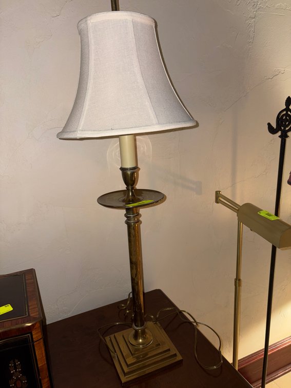 Zone 1-LR- Brass Table Lamp with Shade