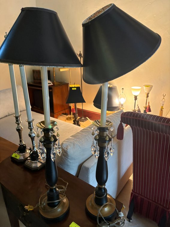 Zone 1-LR- Candlestick Buffet Lamps