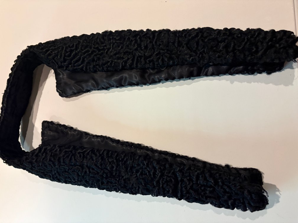 Zone 1-F- Black Curly Fur Collar