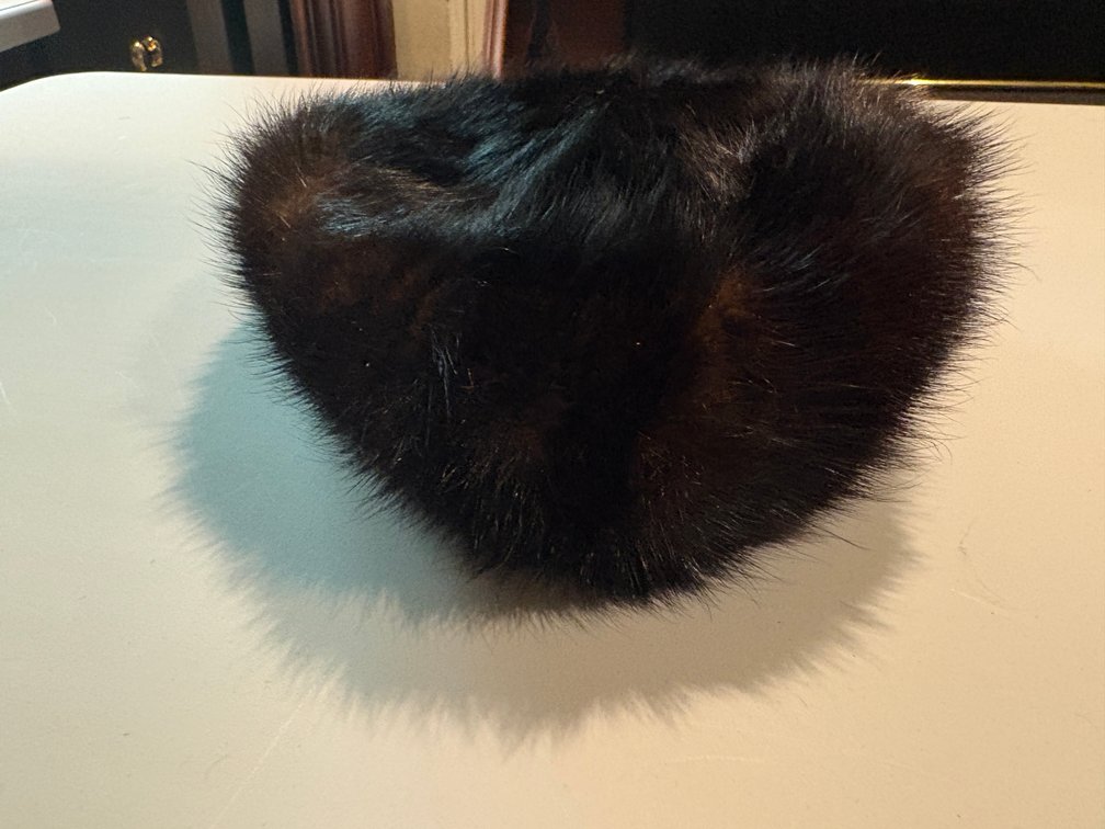 Zone 1-F- Brown Fur Pillbox Hat