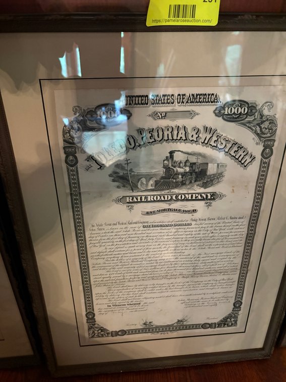 Zone 1-E- Framed Railroad Bond
