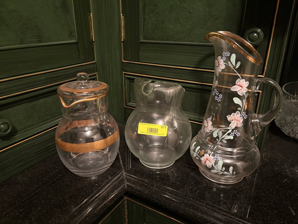 Zone 1-E- Three Glass Pitchers