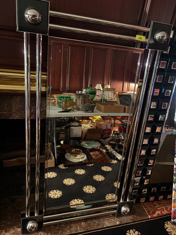 Zone 1-E- Art Deco Style Chrome Mirror