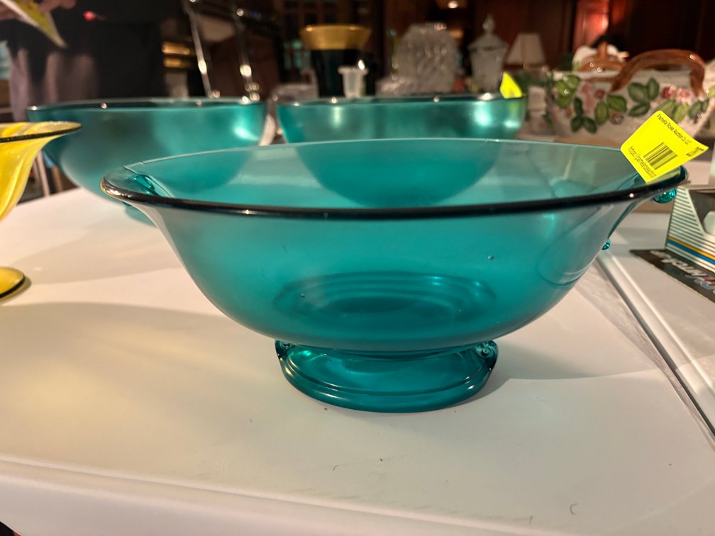 Zone 1-E- Teal Glass Bowl