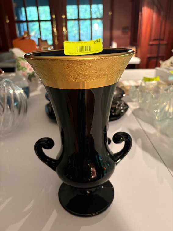 Zone 1-E- Black Glass Tableware and Vases